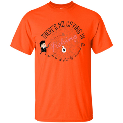No Crying Fishing T-shirt Orange