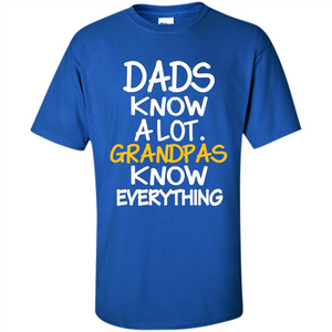 Fathers Day T-shirt Dads Know A Lot Grandpas Know Everything