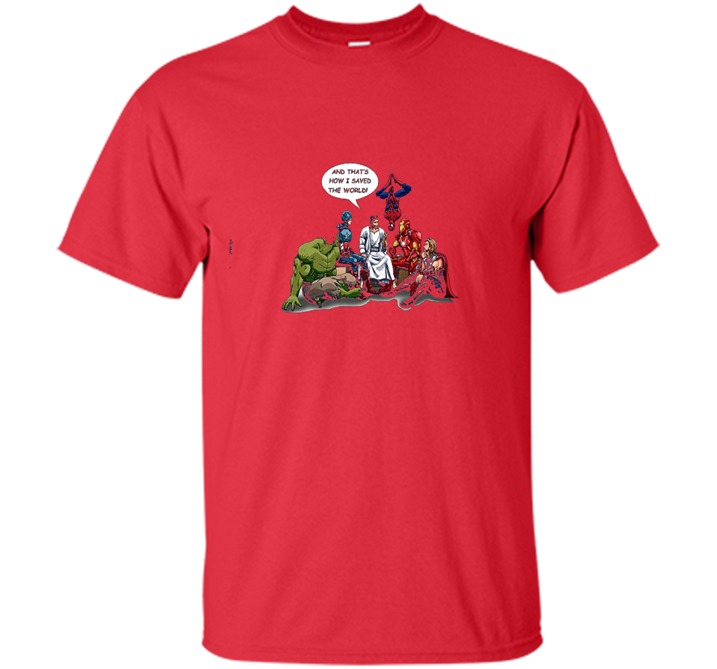 That's How I Saved The World T-shirt Red