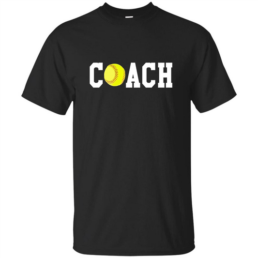 Softball Coach Gift T-shirt Black