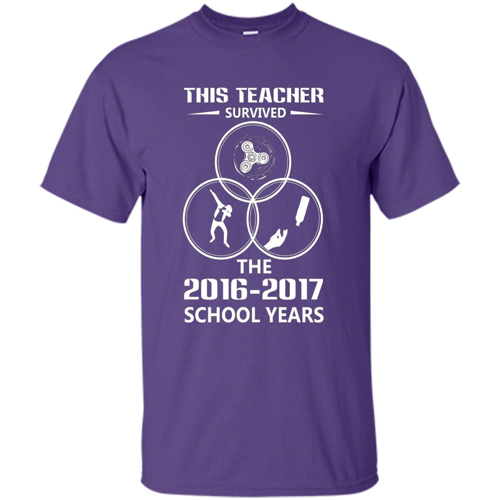 This Teacher Survived The 2016 2017 School Years T-shirt Purple