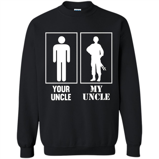 Your Uncle My Uncle Military Proud Army Navy Air Force T-shirt Black