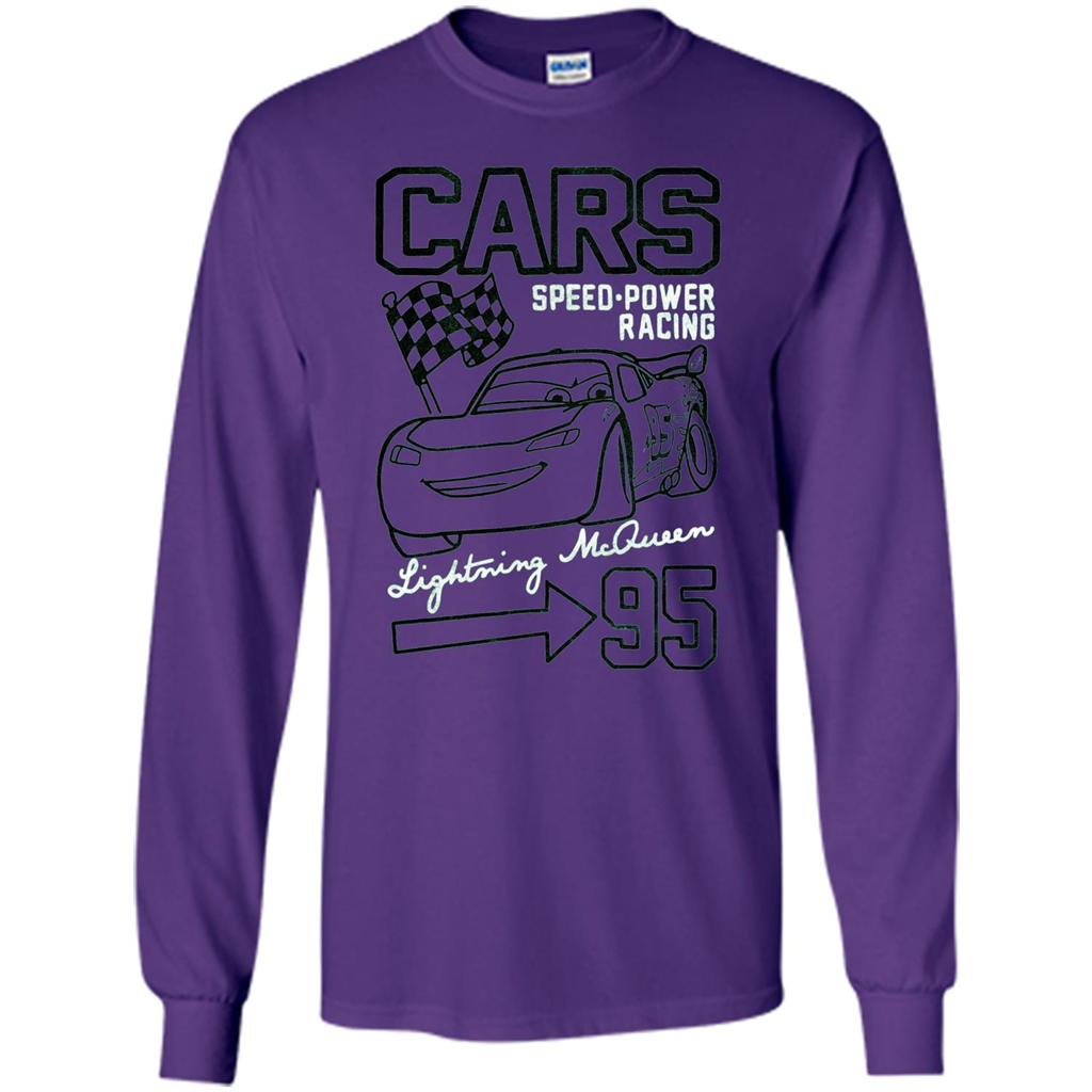 Pixar Cars McQueen Speed Power Racing 95 T-shirt Purple