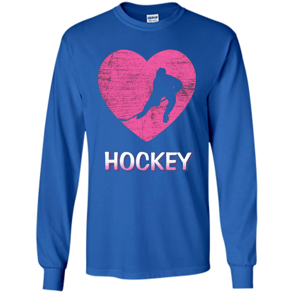 I Love Hockey T-shirt Royal