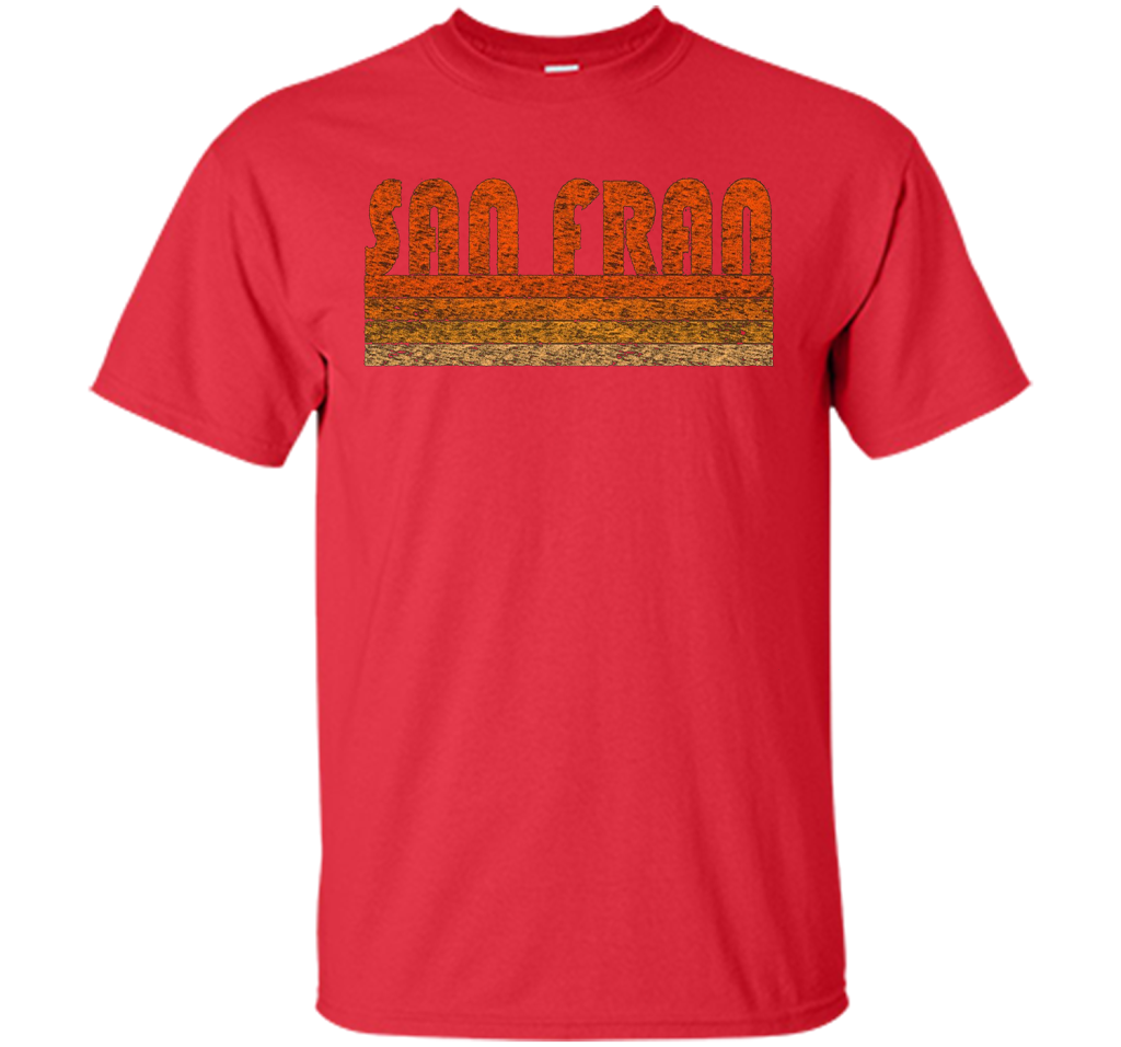 Vintage Retro San Francisco T-Shirt cool shirt Red