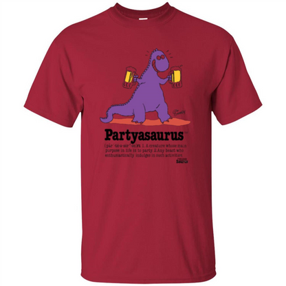 Partyasaurus T-shirt Party Asaurus Cardinal