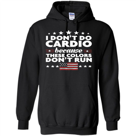 Funny 4th of July T-shirt I Don't Do Cardio Black
