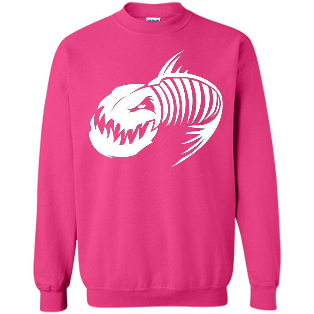 Fisherman Gift T-shirt Badass Fish Bone Skeleton Heliconia