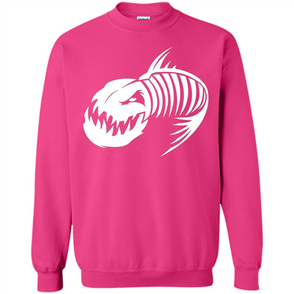 Fisherman Gift T-shirt Badass Fish Bone Skeleton Heliconia