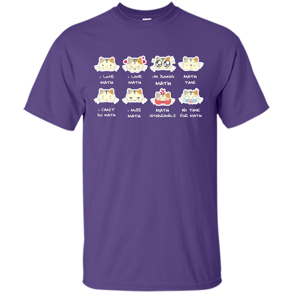 I Love Math T-shirt Cat Emotion Purple
