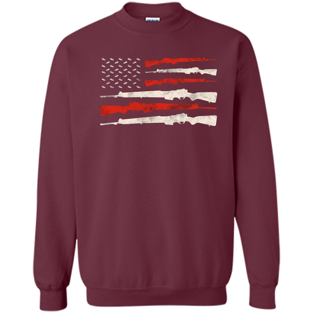 USA Flag Of Guns 2nd Amendment T-shirt Maroon