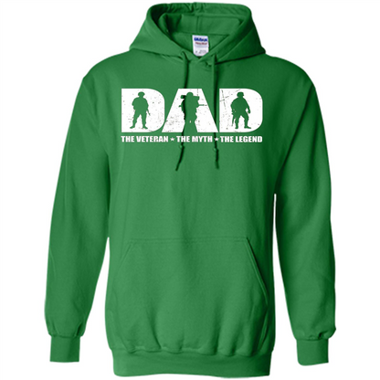 Fathers Day T-shirt The Veteran. The Myth. The Legend Irish Green