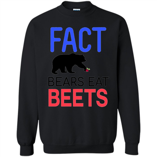 FACT Bears Eat Beets T-shirt Funny Men Women Novelty Gift Black