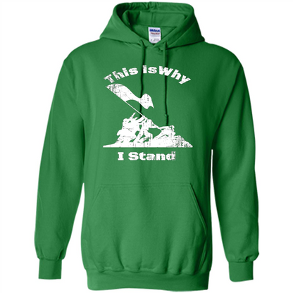 Military T-Shirt This Is Why I Stand Irish Green