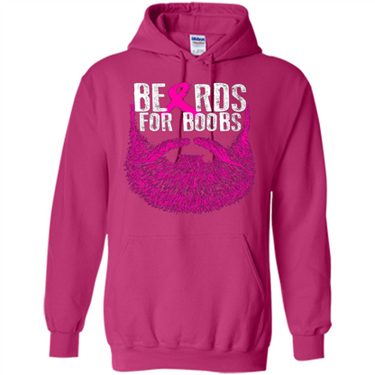 Beards For Boobs T-shirt Cancer Awareness T-shirt Heliconia