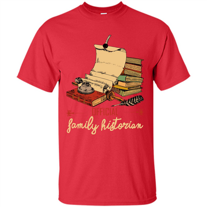 Family T-shirt Official Family Historian Red