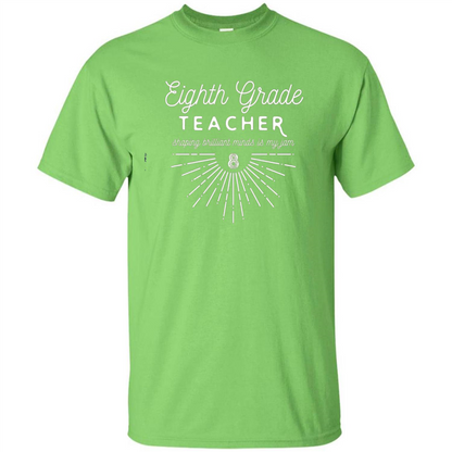 Teacher T-Shirts by F5 Eighth Grade Teacher T-shirt Lime