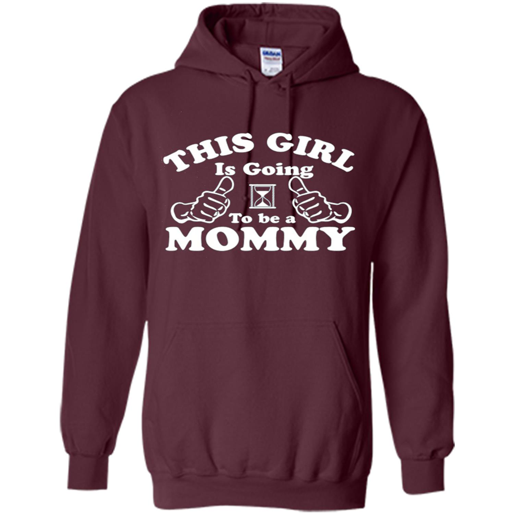 Mommy T-shirt This Girl Is Going to Be A Mommy Maroon