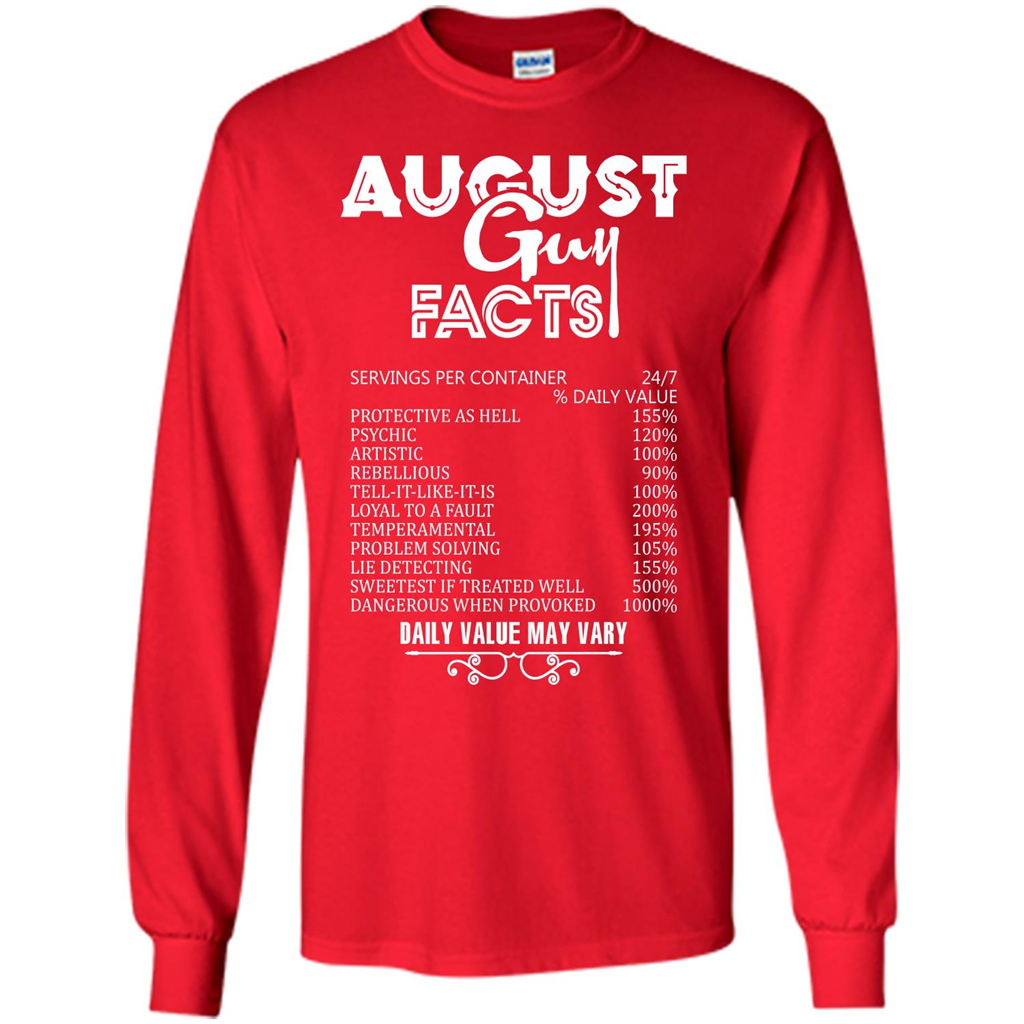 August Guy Facts T-shirt Red