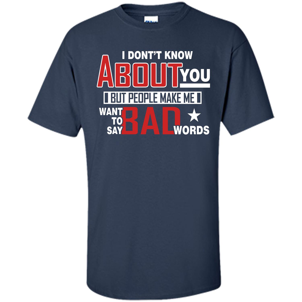 Lifestyle T-shirt Want To Say Bad Words Navy