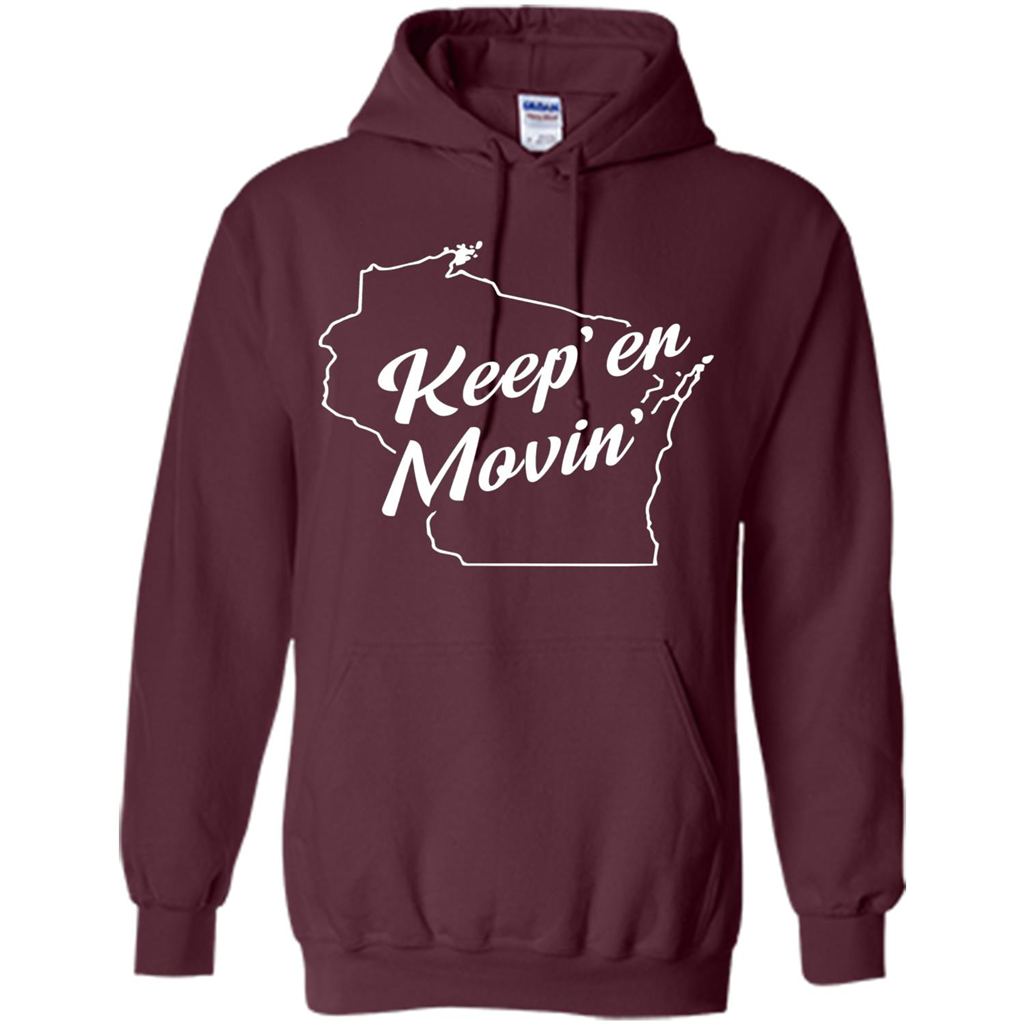 Keep Er Movin WI State T-Shirt Maroon