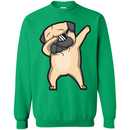 Dabbing Pug Shirt - Cute Funny Dog Dab T-shirt Irish Green