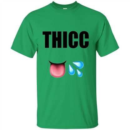 THICC Funny Gym Squat T-shirt Irish Green