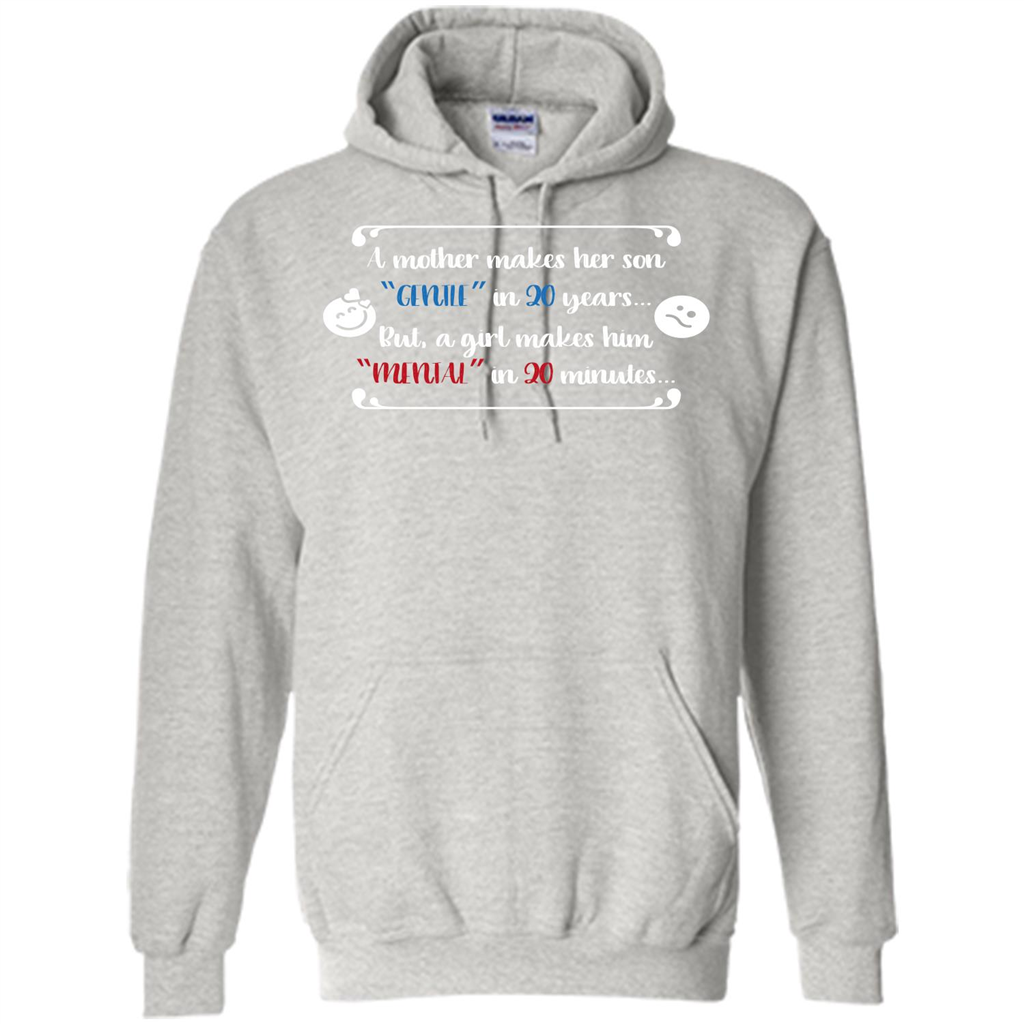 Funny T-shirt A Girl Makes Him Mental In 20 Minuutes Ash