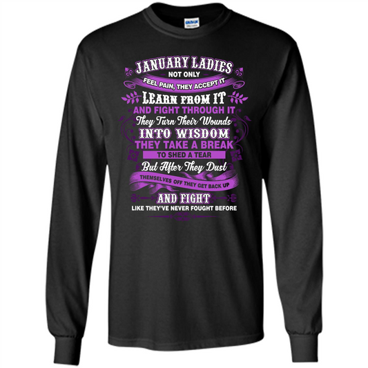 January Ladies T-shirt January Lady Facts Black