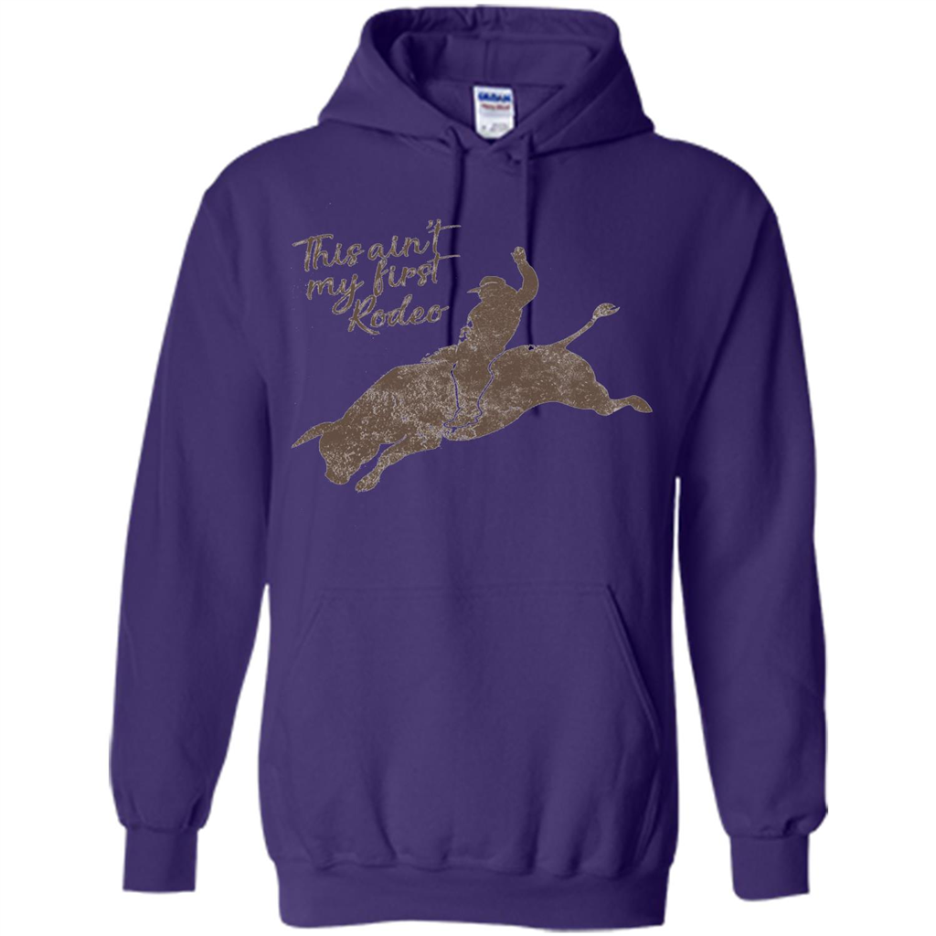 Bull Riders and Calf Ropers - This Ain't My First Redeo T-shirt Purple