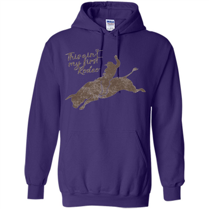 Bull Riders and Calf Ropers - This Ain't My First Redeo T-shirt Purple