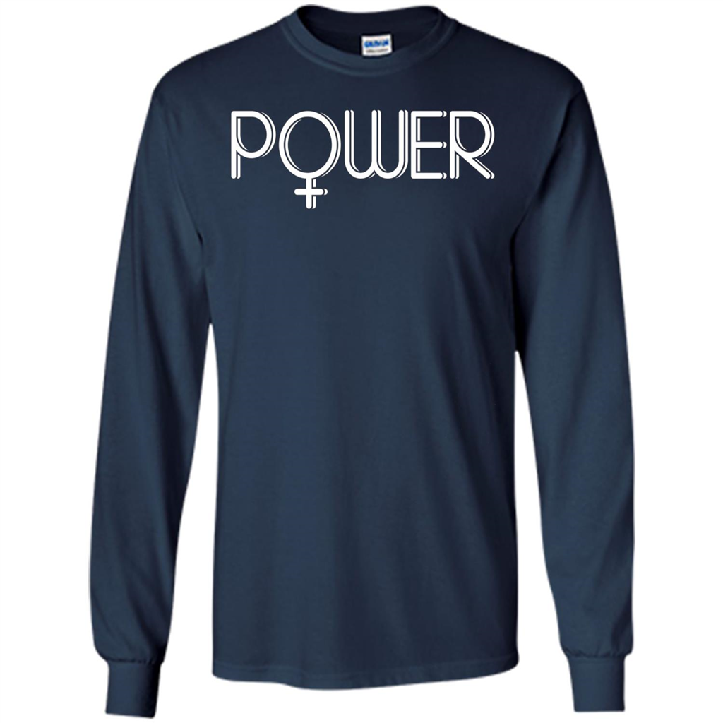 Woman Power Female Symbol Feminist T-Shirt Navy