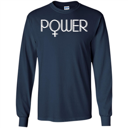 Woman Power Female Symbol Feminist T-Shirt Navy