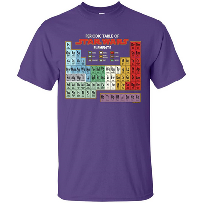 Movie T-shirt Periodic Table of Elements Graphic T-Shirt Purple