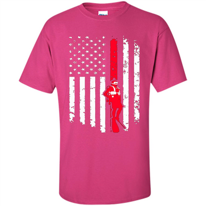 The American Flag Scuba Diving T-shirt Heliconia
