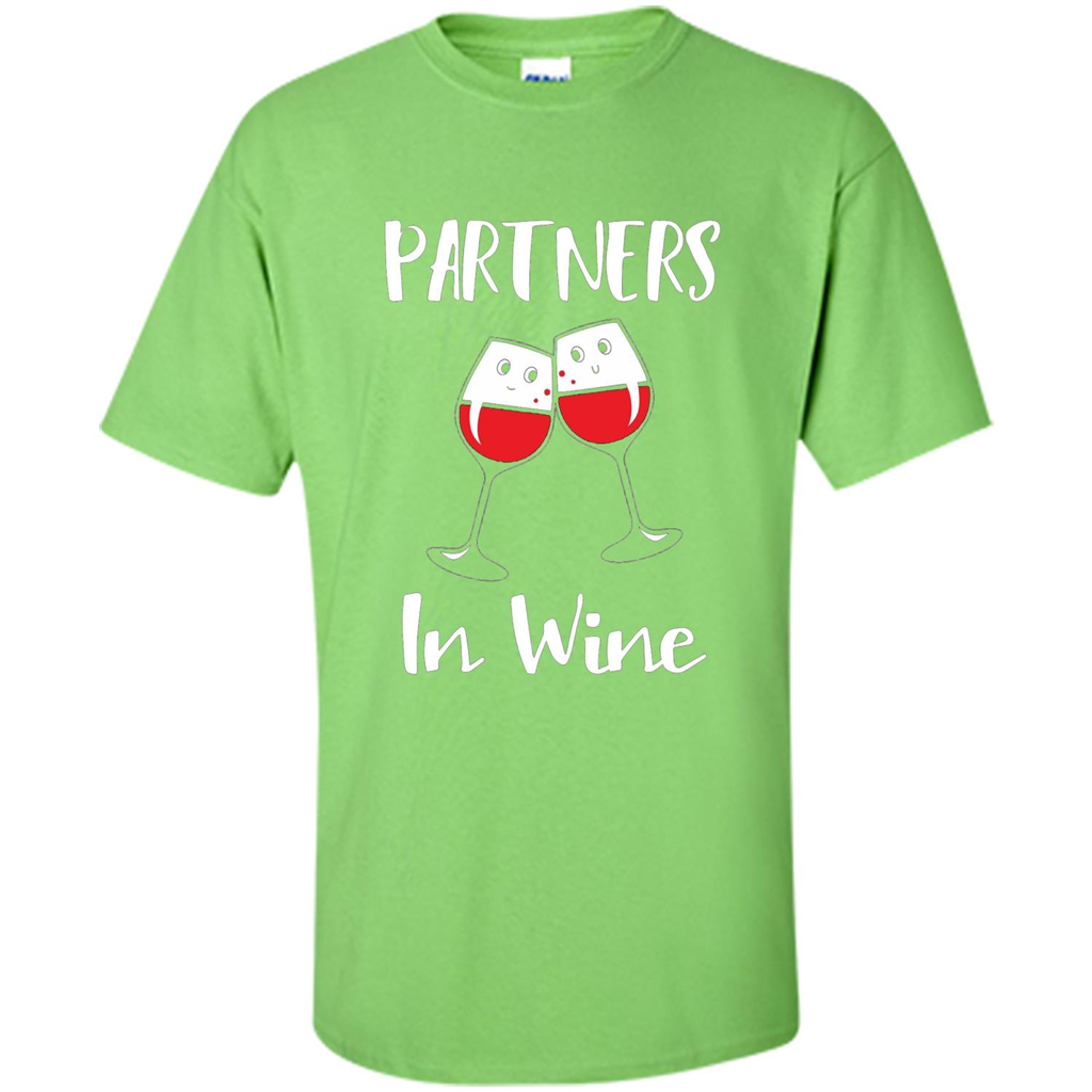 Wine Party T-shirt Partners In Wine T-shirt Lime
