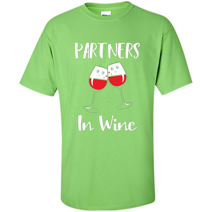 Wine Party T-shirt Partners In Wine T-shirt Lime