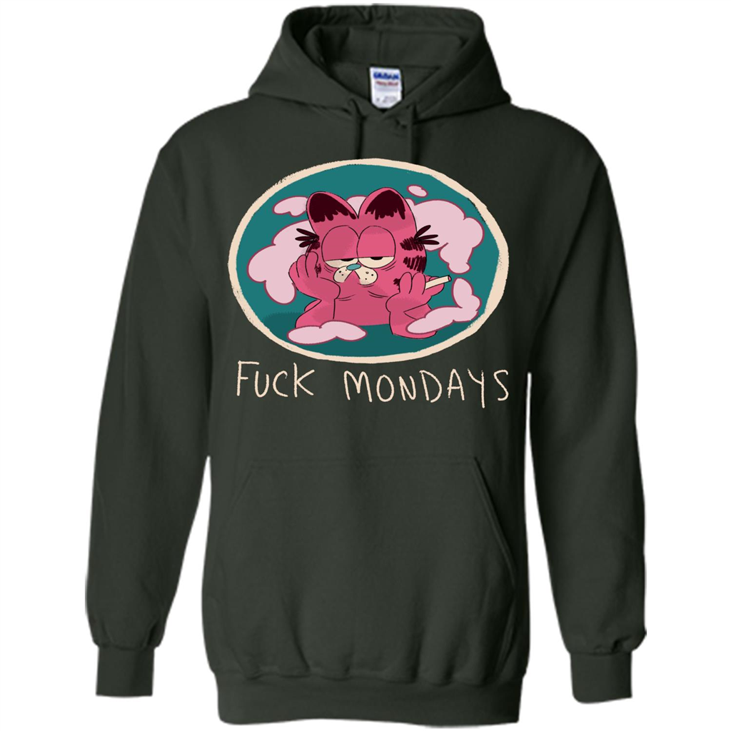 Funny T-shirt Fck Mondays Forest Green