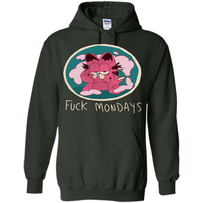 Funny T-shirt Fck Mondays Forest Green