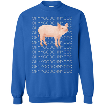 Oh My God Pig T-shirt Cute Pig T-shirt Royal