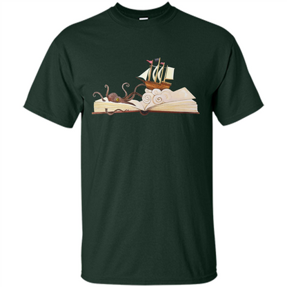 Book Reader T-shirt Love To Read Book Forest Green