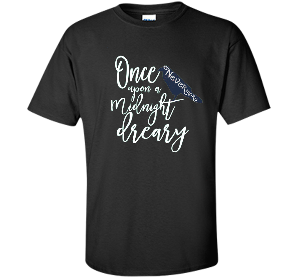 Poe Raven Shirt, Bookworm Shirt Literary Gifts cool shirt Black