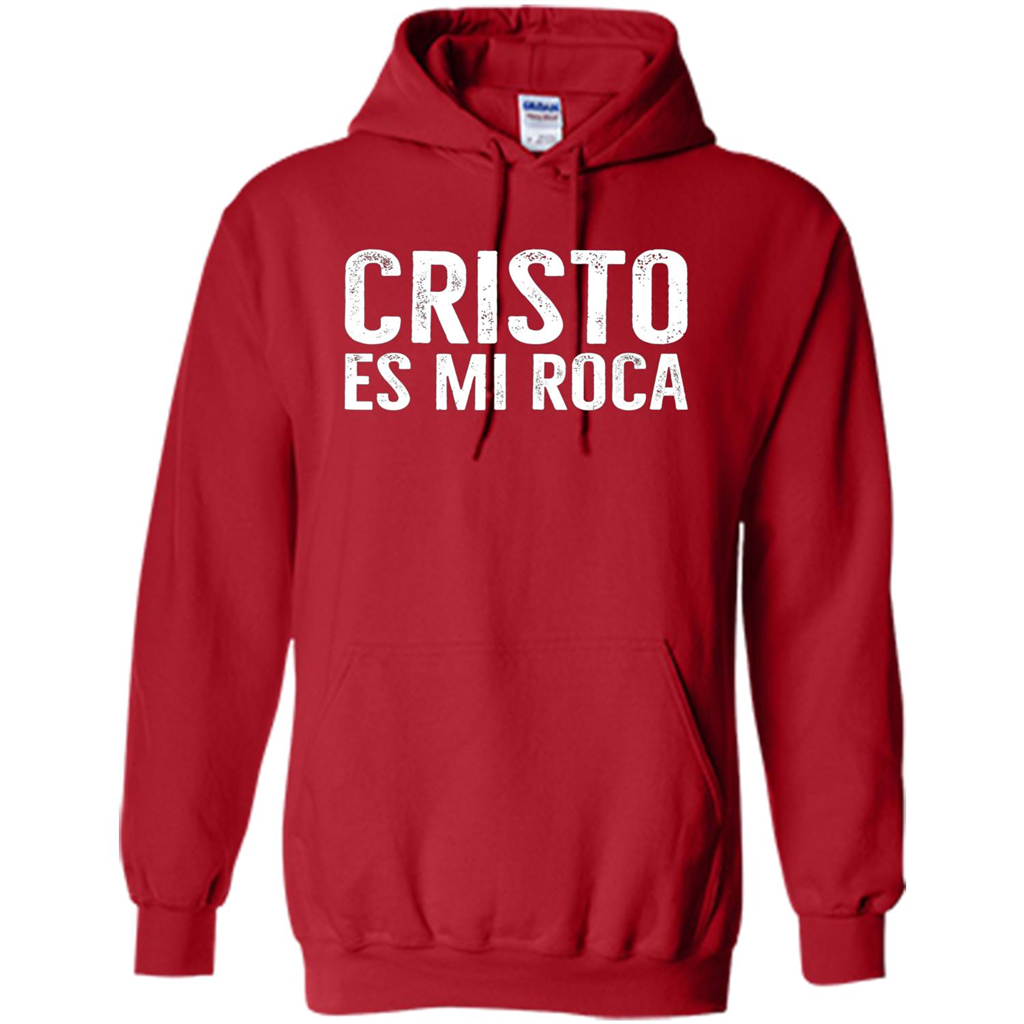 Cristo Es Mi Roca T-shirt Spanish Christian Message Red