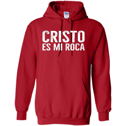 Cristo Es Mi Roca T-shirt Spanish Christian Message Red