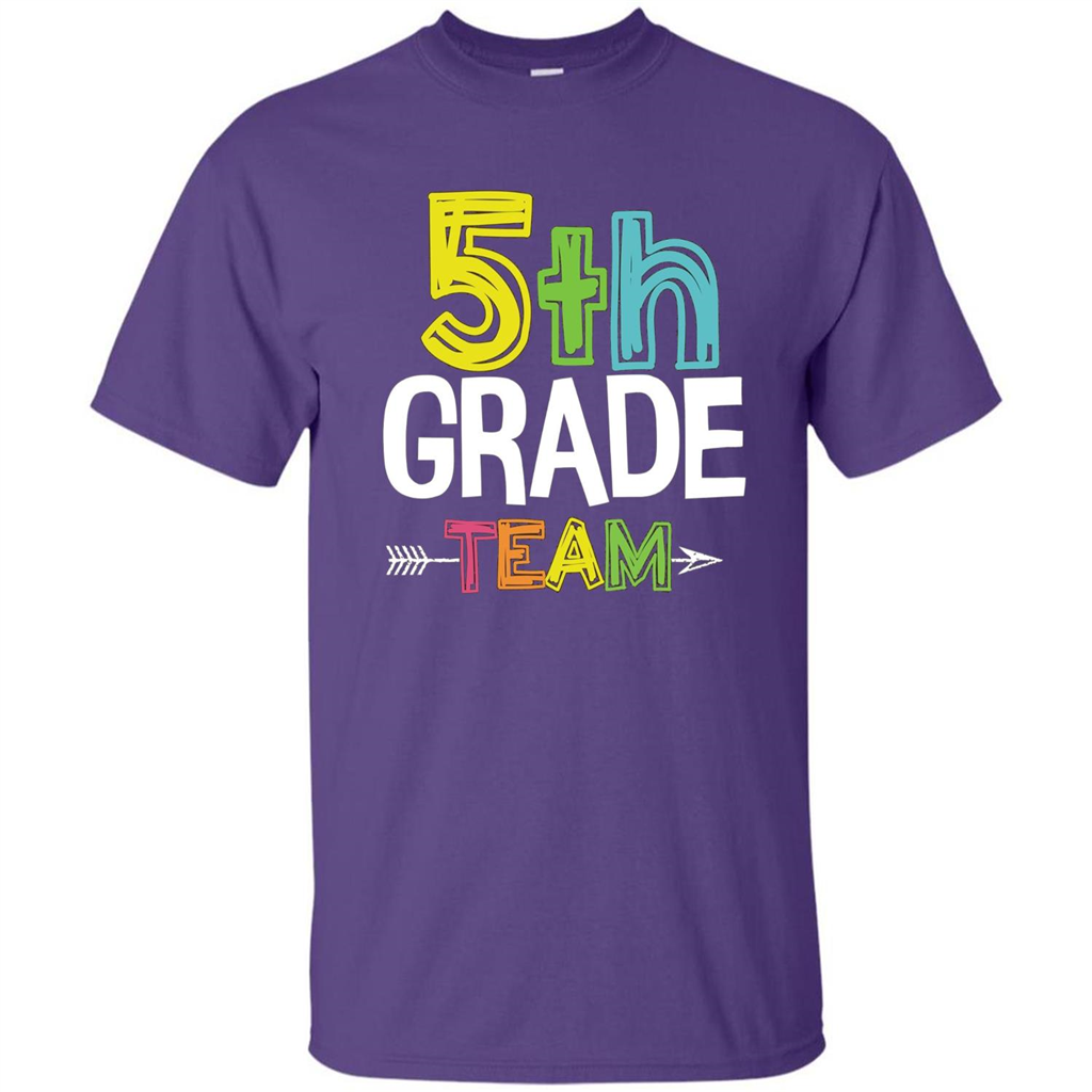 Back To School T-shirt Team Fifth Grade Teacher Purple