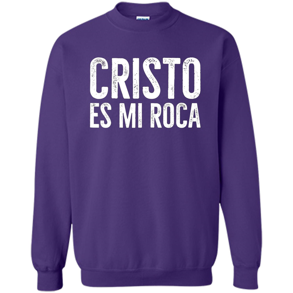 Cristo Es Mi Roca T-shirt Spanish Christian Message Orange