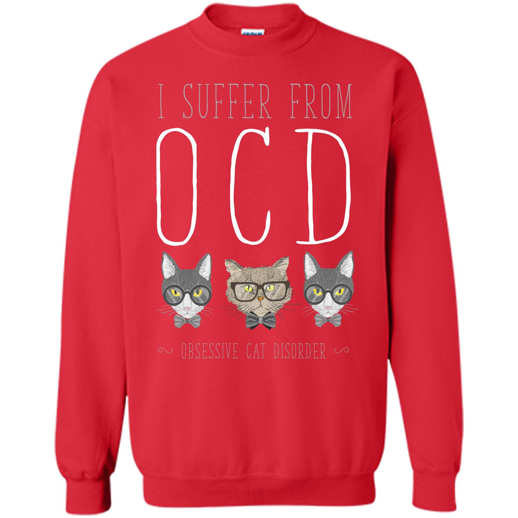Cat Lover. I Suffer From OCD ( Obsessive Cat Disorder ) T-shirt Red