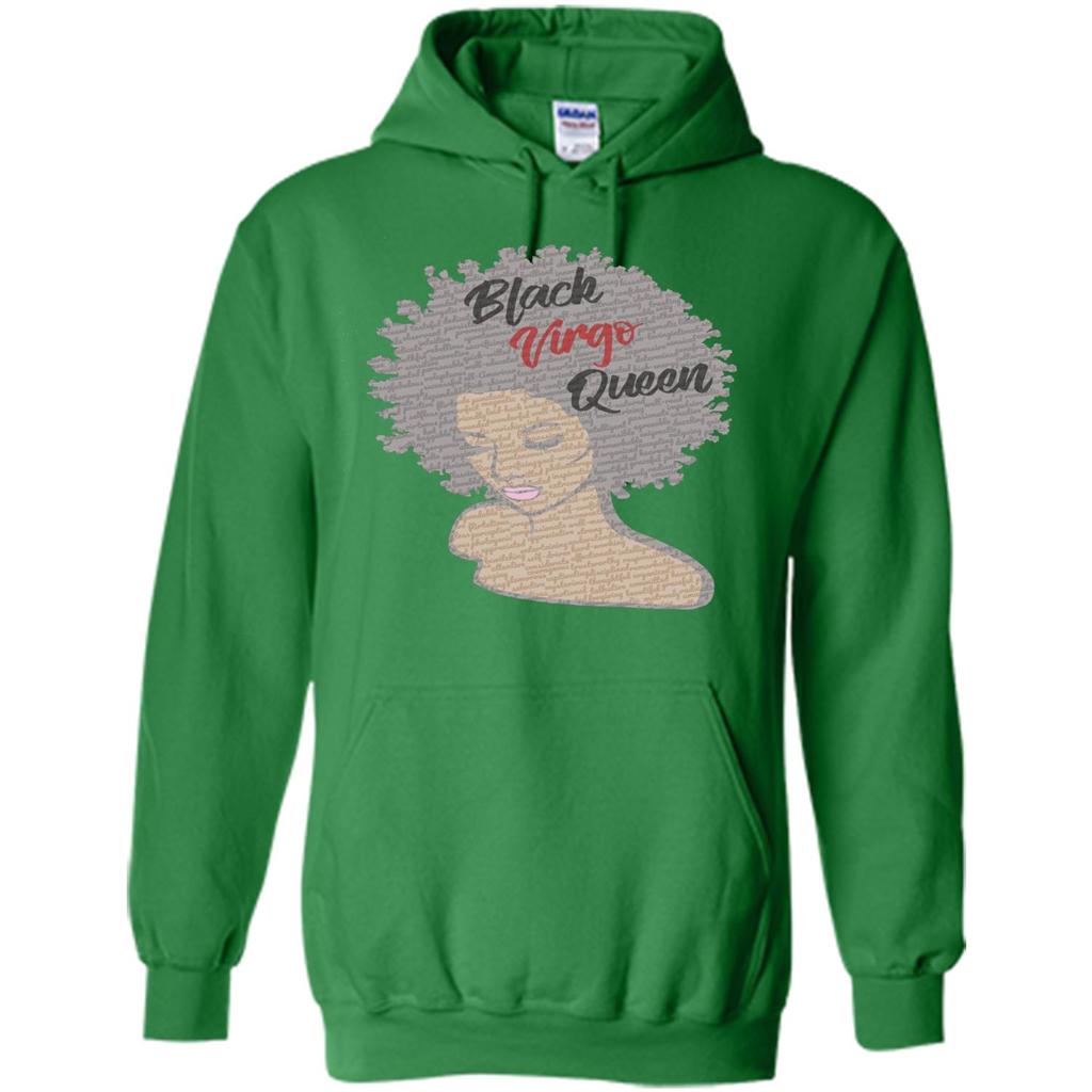 Black Virgo Queen T-shirt Irish Green