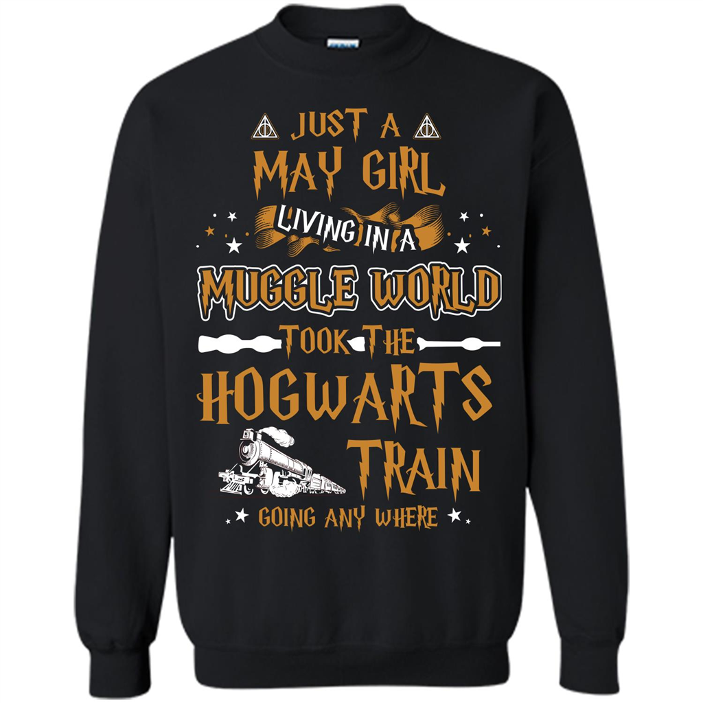 Harry Potter T-shirt Just A May Girl Living In A Muggle World Orange