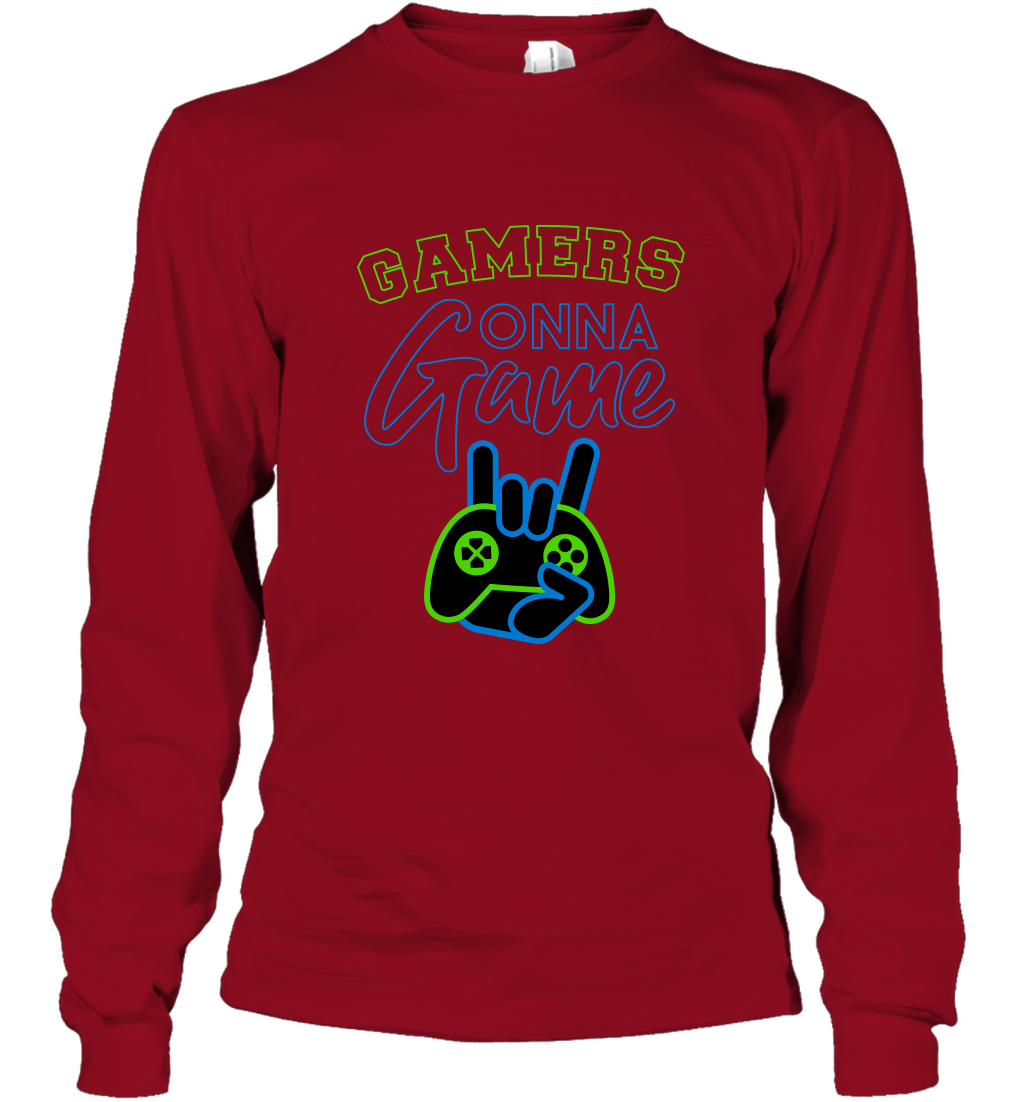 Gamer Gonna Game Gaming Shirt Long Sleeve T-Shirt Cardinal Red